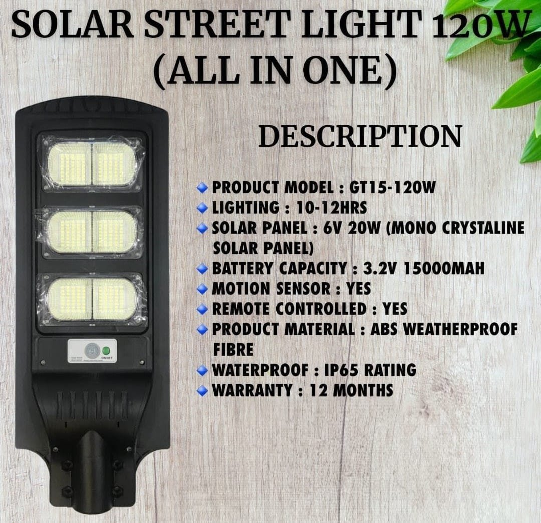 Solar street light 120W GT15