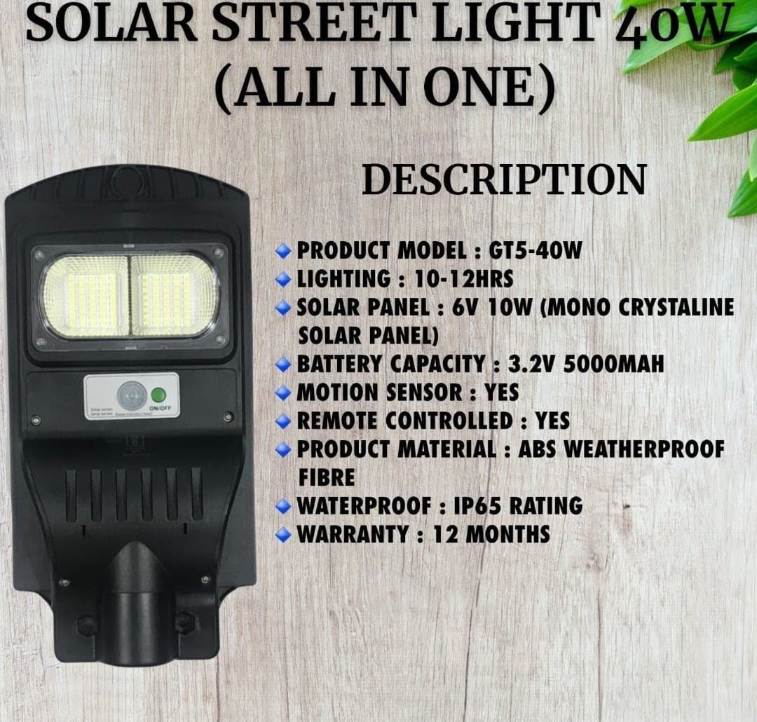 Solar street light 40W GT5
