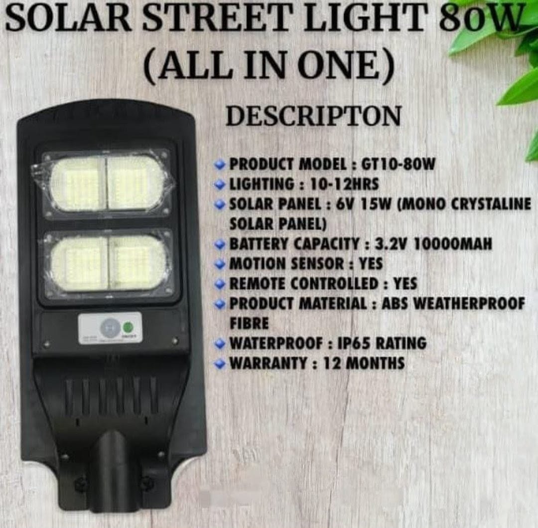 Solar street light 80W GT10